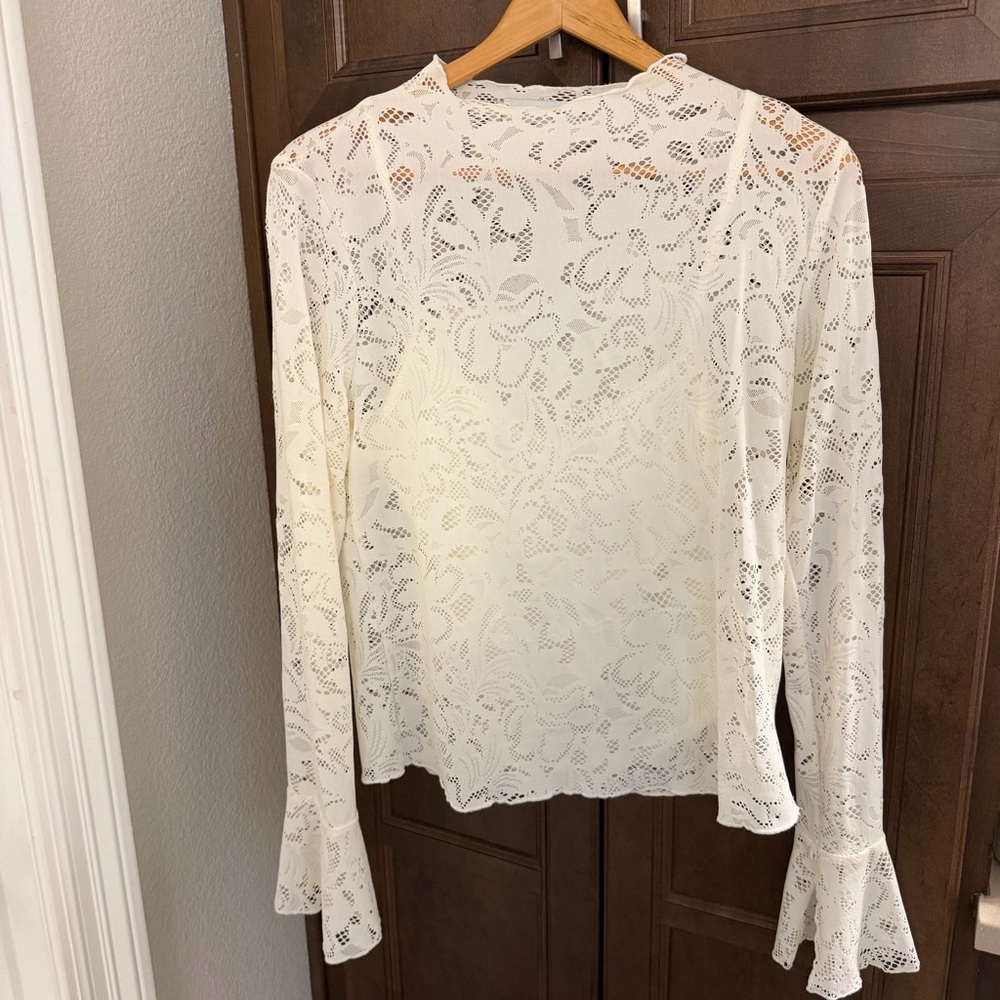 Jessica Simpson Cream Lace Blouse - Picture 1 of 5